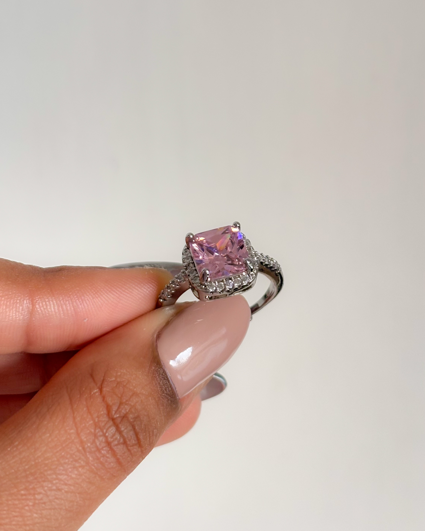 Pink Sapphire Ring | Anti-Tarnish