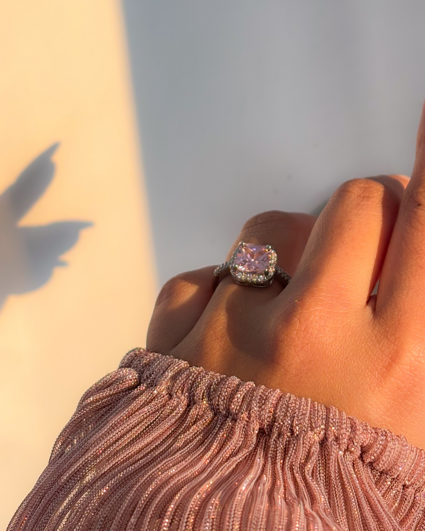 Pink Sapphire Ring | Anti-Tarnish