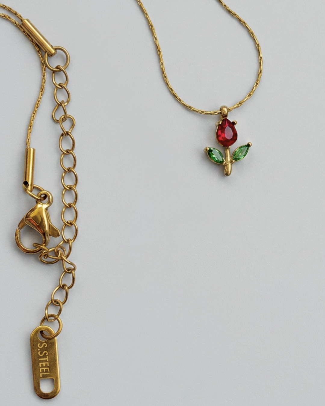 Red Tulip Necklace