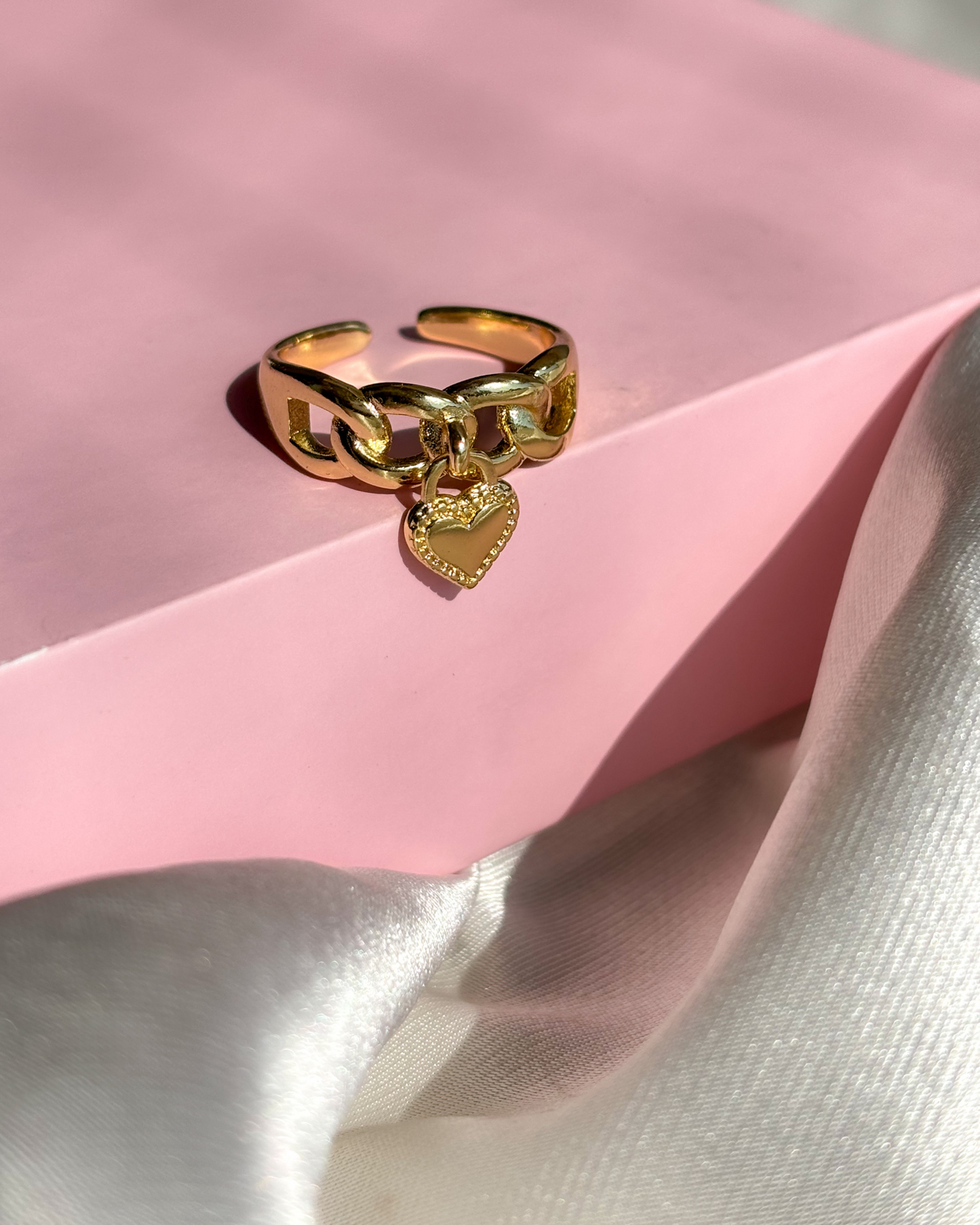 Heart Charm Ring - 18K Gold Plated | Waterproof | Anti-Tarnish