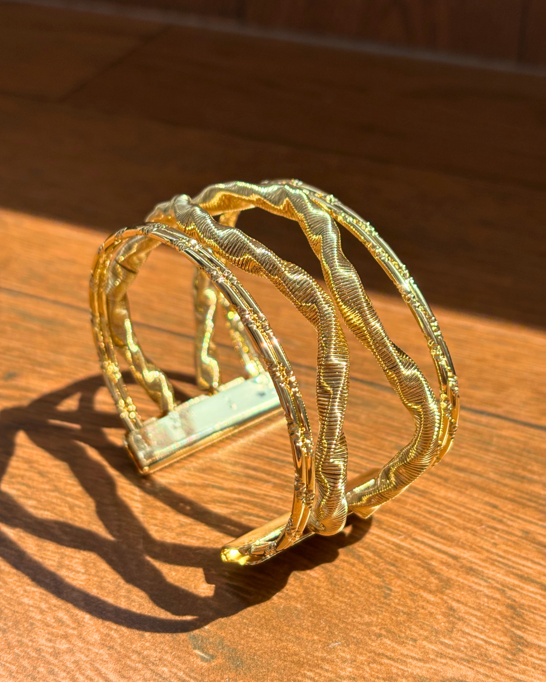 Aurea Stack – 18k Gold Plated Bracelet Bangles (Set of 5 or Buy Individually)