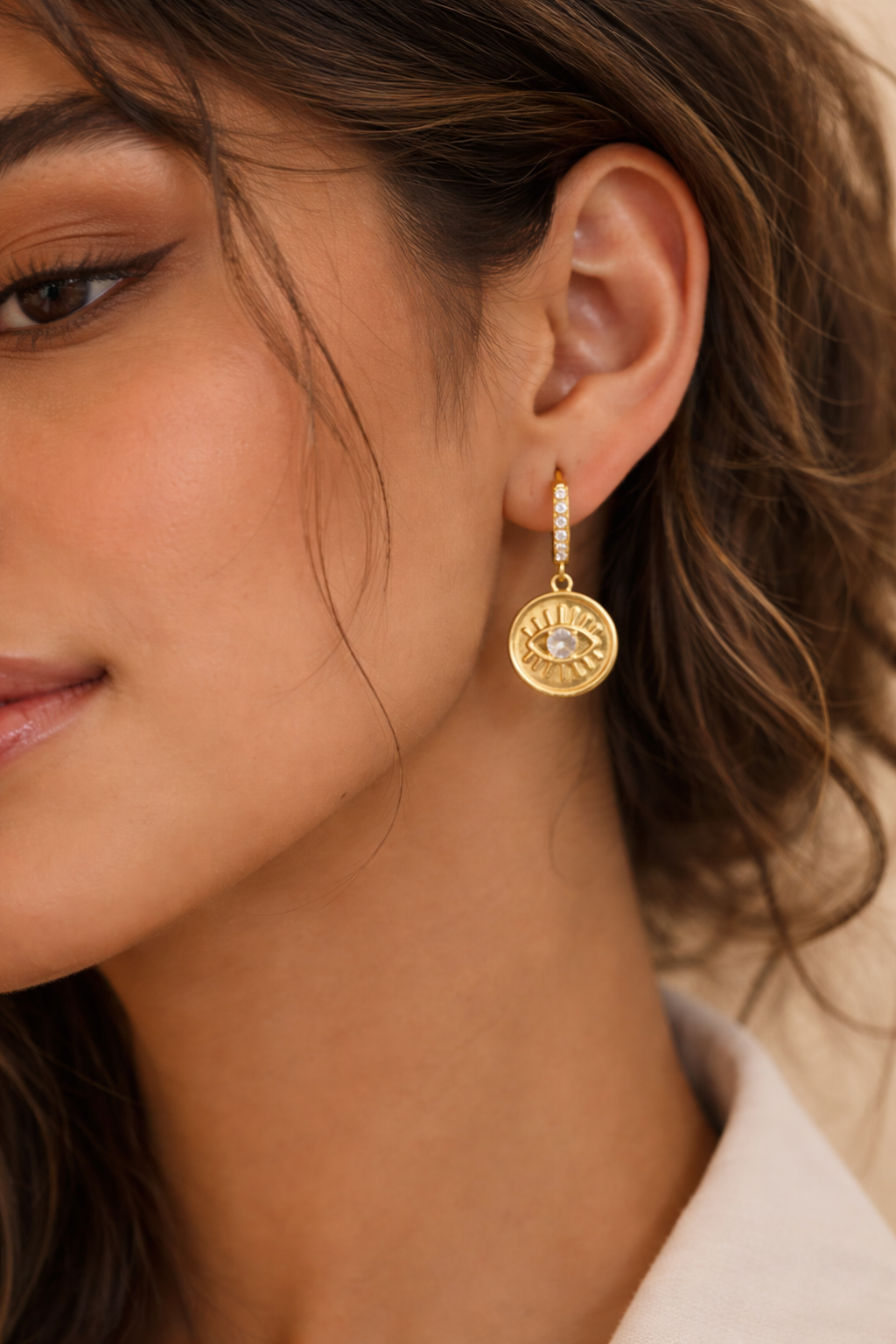 Evil Eye Drop Earrings