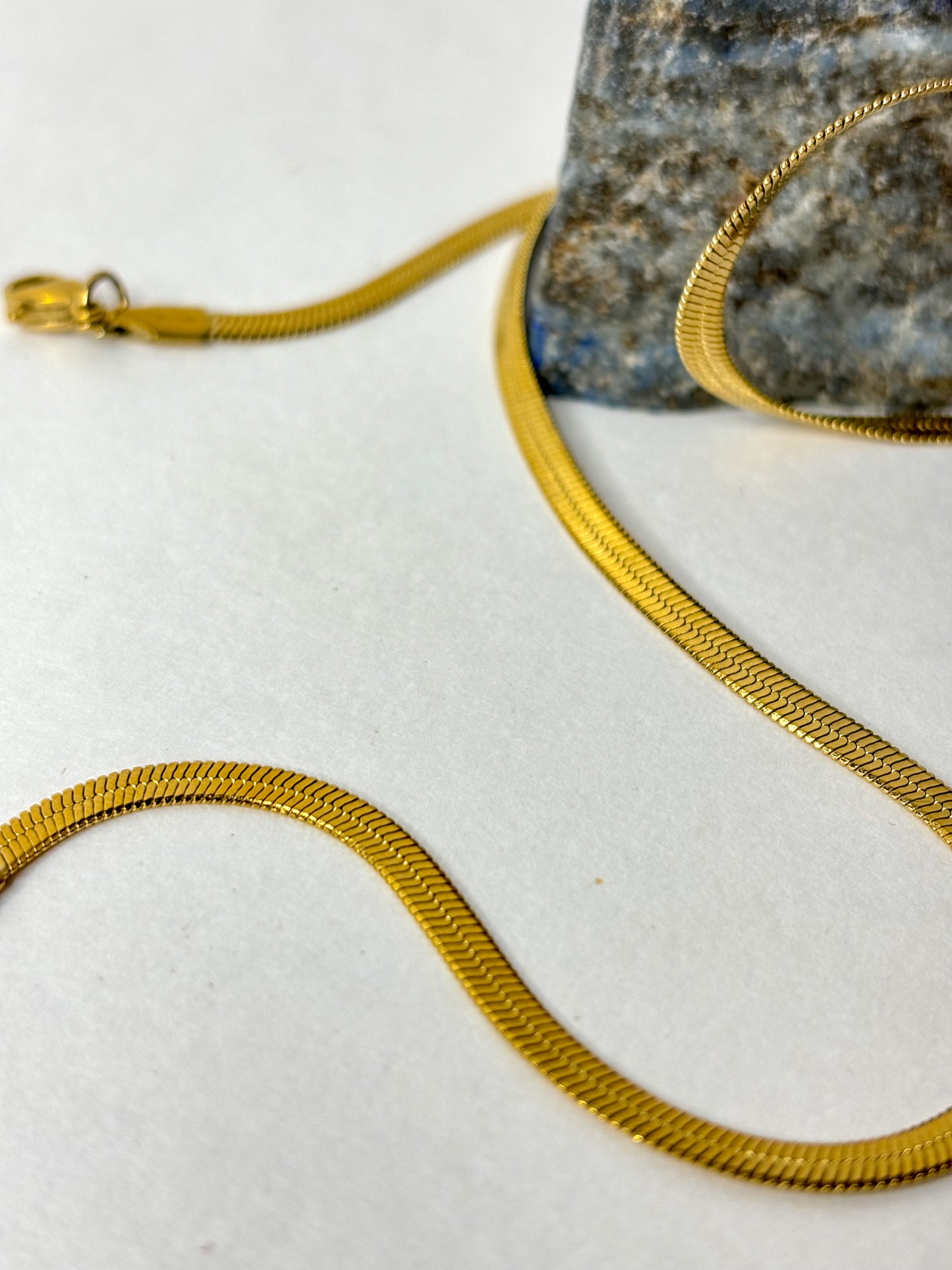 Snake Chain Necklace- 4 MM | - 18K Gold Plated | Waterproof | Anti-Tarnish