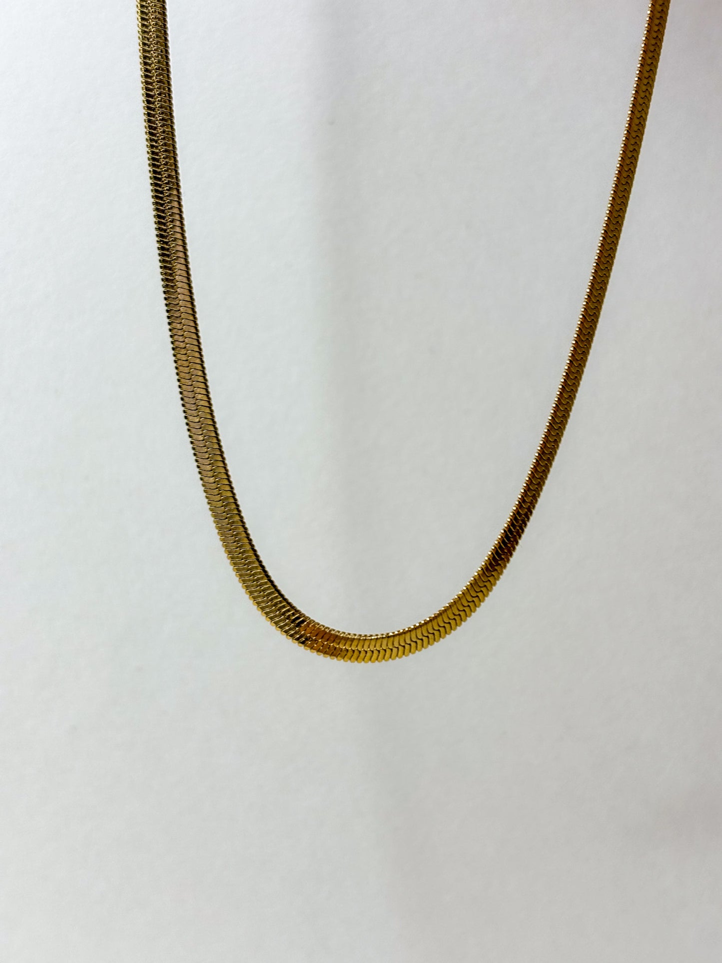 Snake Chain Necklace- 4 MM | - 18K Gold Plated | Waterproof | Anti-Tarnish
