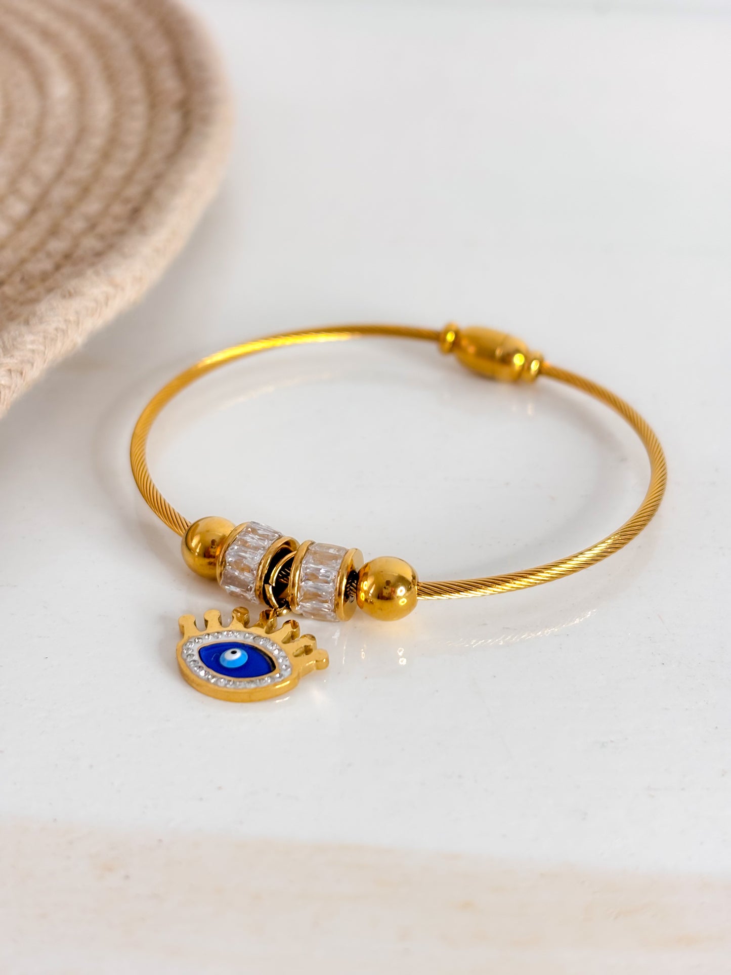 Evil Eye Charm Bracelet - 18K Gold Plated | Waterproof | Anti-Tarnish