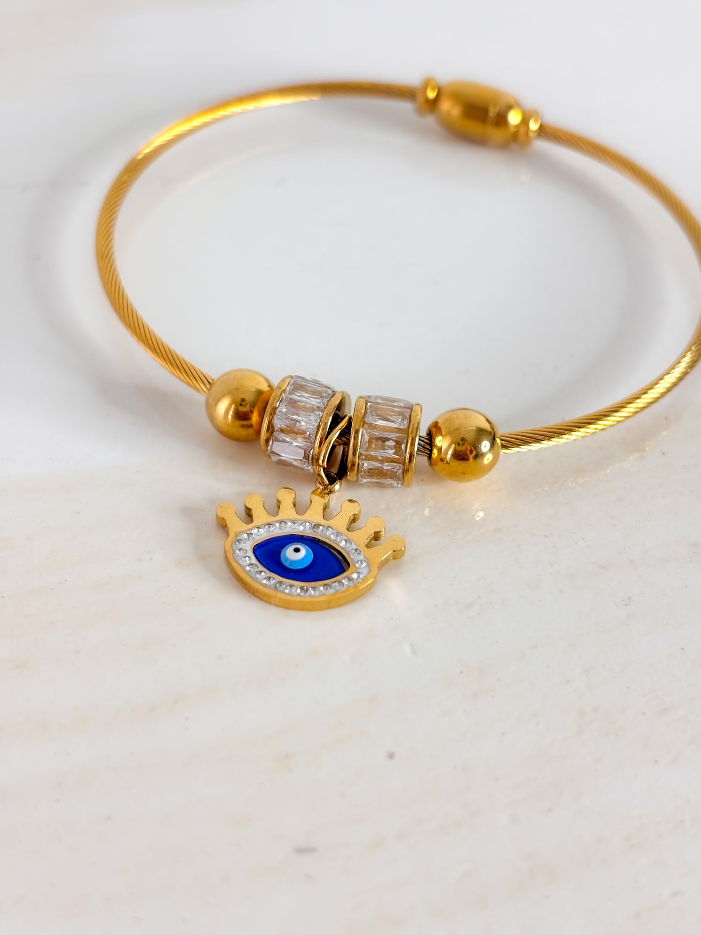 Evil Eye Charm Bracelet - 18K Gold Plated | Waterproof | Anti-Tarnish