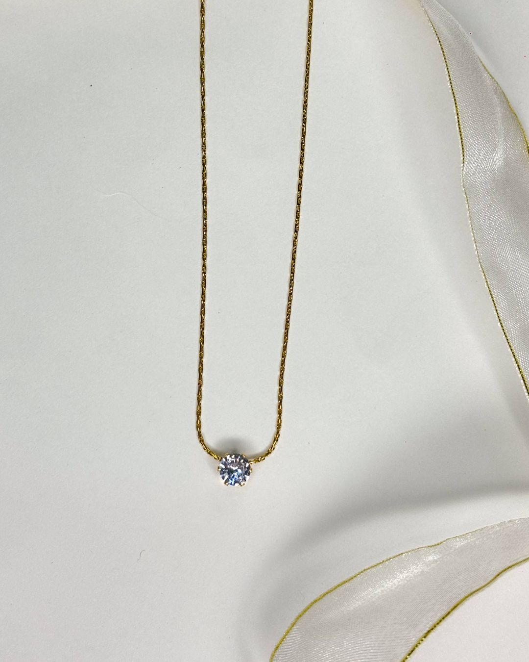 Classic Solitaire Pendant Necklace