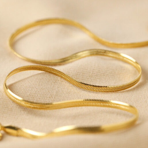 Snake Chain Necklace- 4 MM | - 18K Gold Plated | Waterproof | Anti-Tarnish
