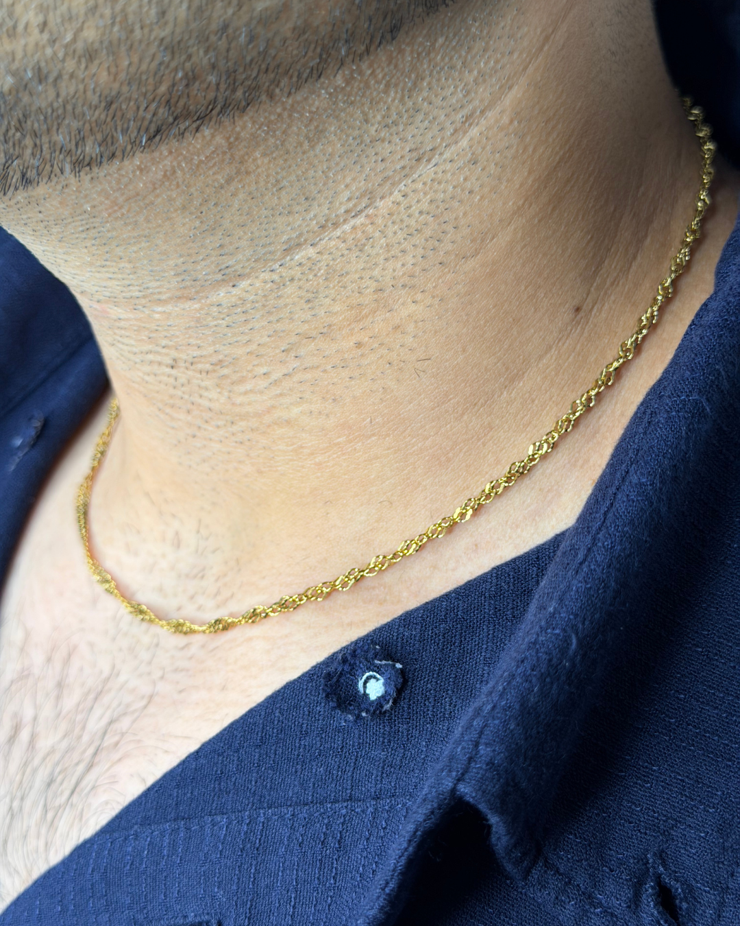 Men's Twisted Rope Chain Necklace