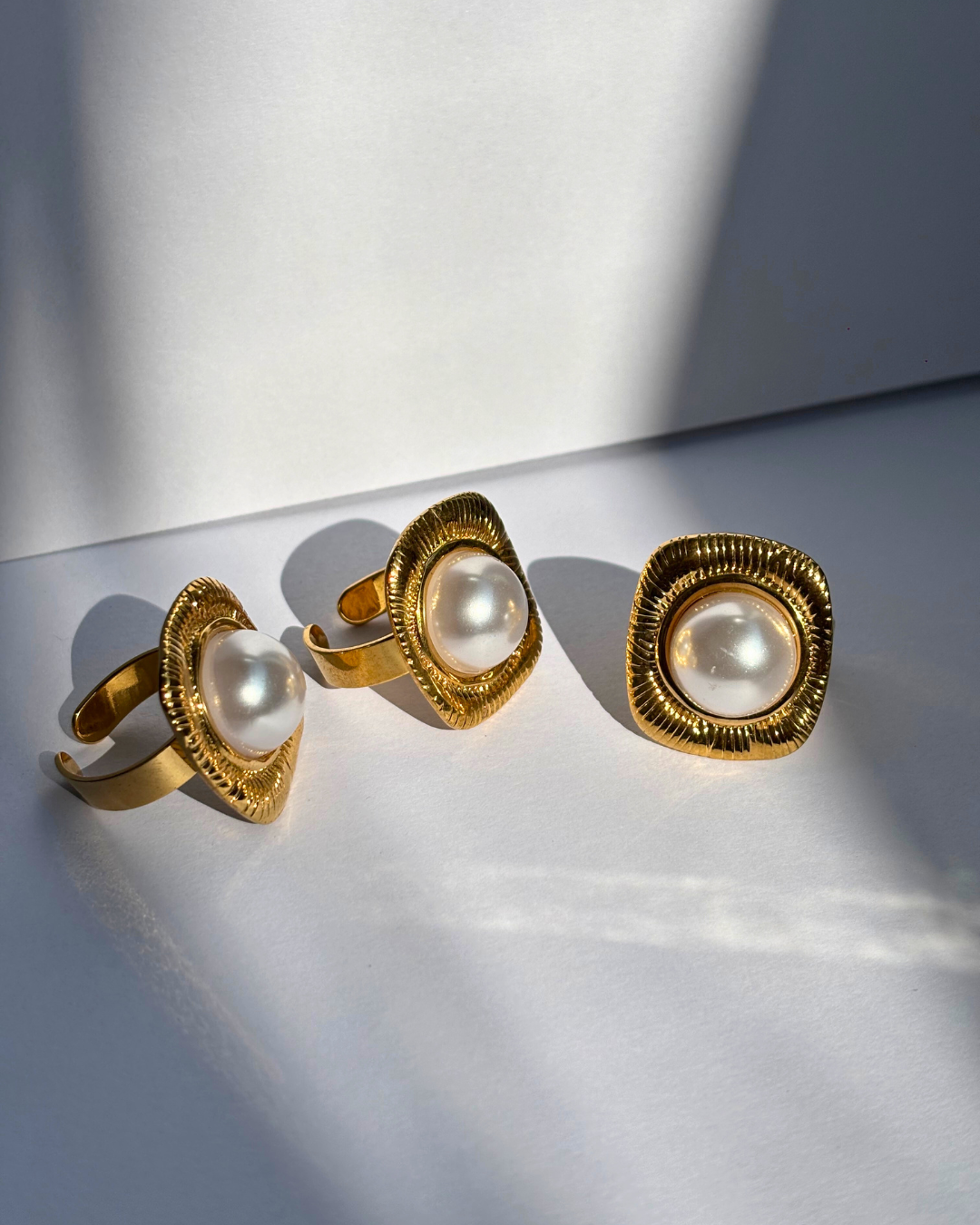 Square Pearl Ring