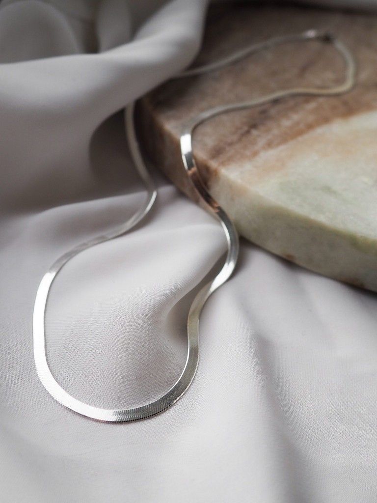 Men's Silver Snake Chain Necklace