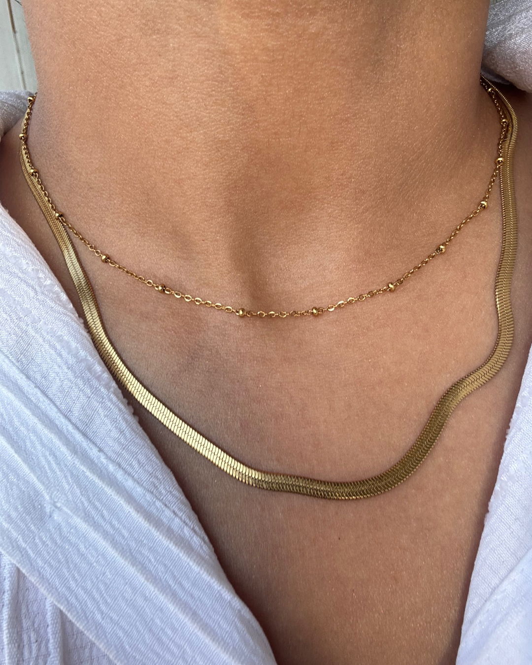 Plain Link Chain - 18K Gold Plated | Waterproof | Anti-Tarnish