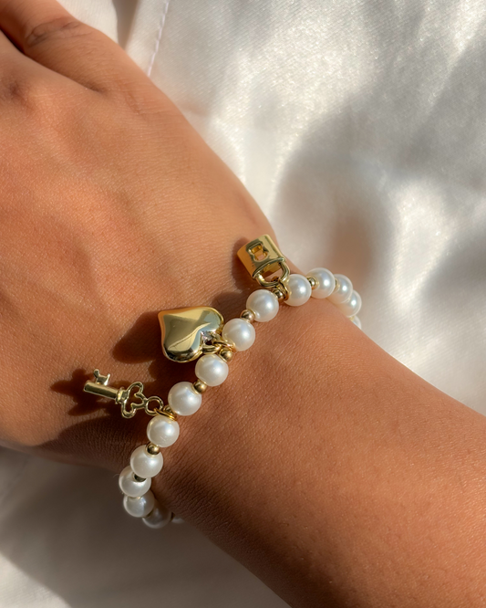 Pearl Charm Bracelet | Anti-Tarnish