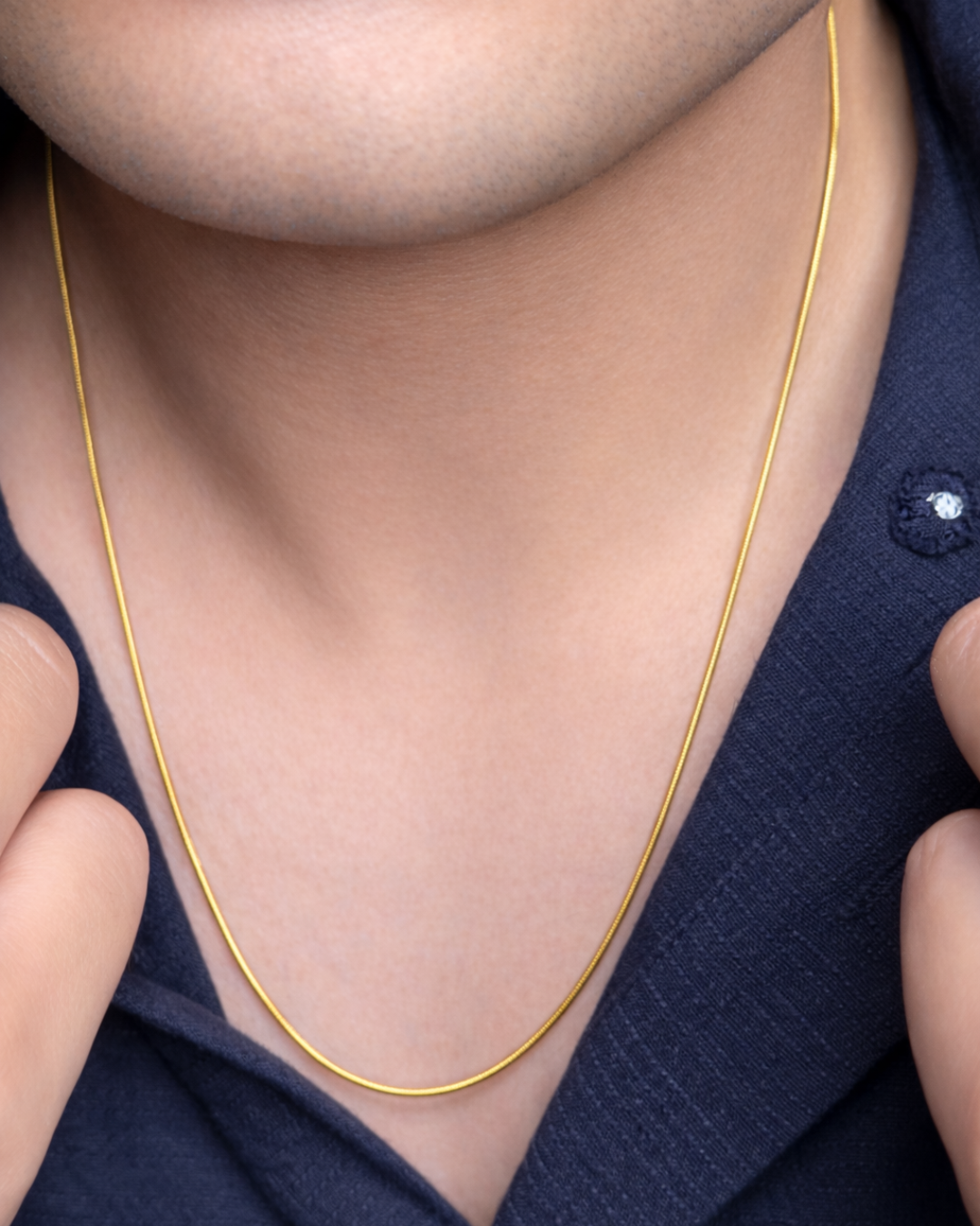 Men's Long Plain Chain Necklace