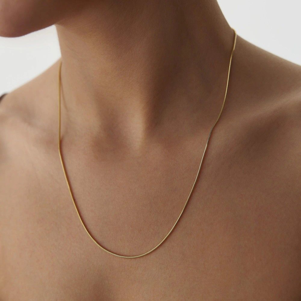 Men's Long Plain Chain Necklace