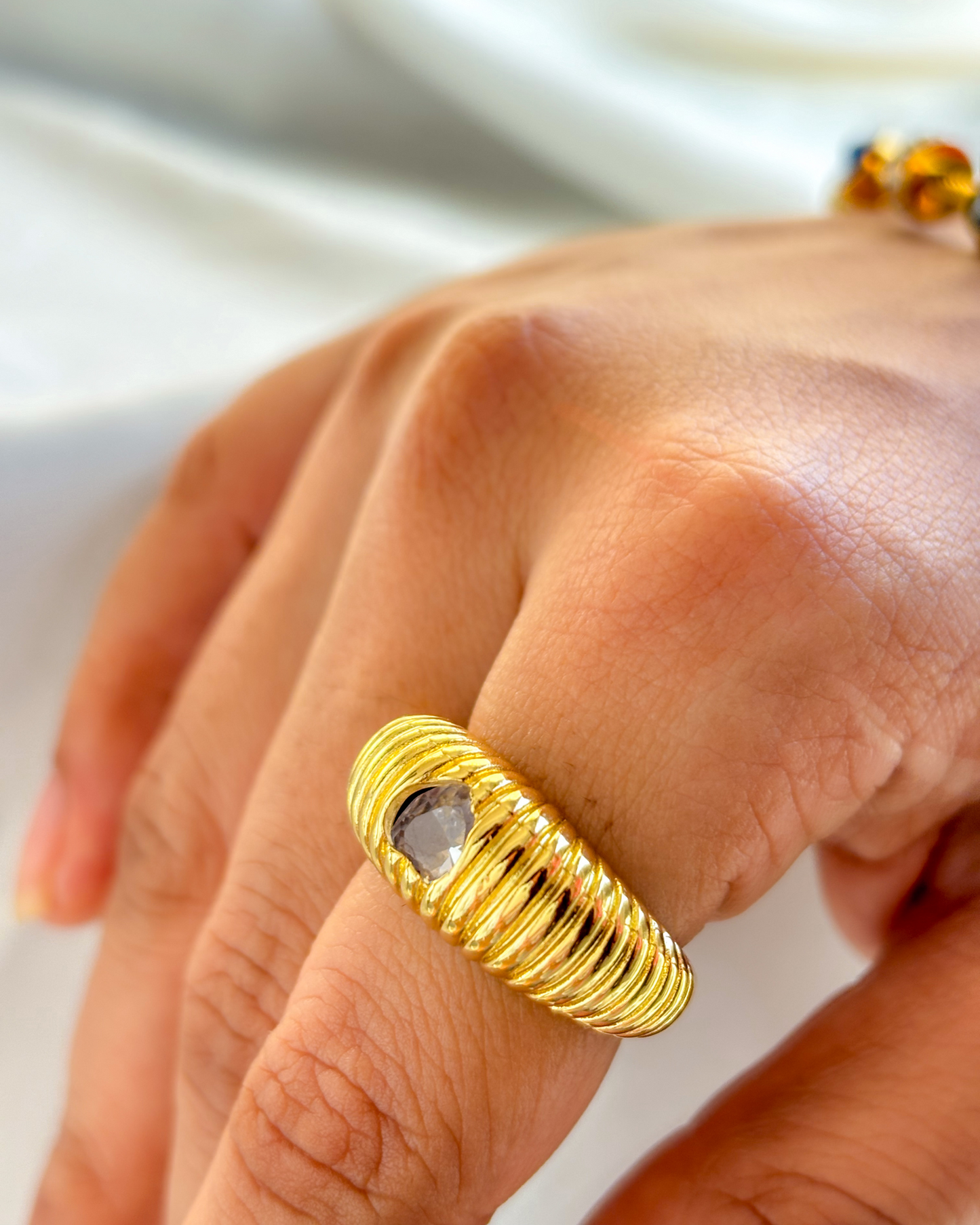 Chunky Heart Ring - 18K Gold Plated | Waterproof | Anti-Tarnish