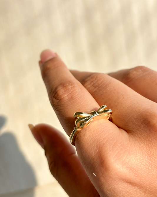 Luna Bow Ring - 18K Gold Plated | Waterproof | Anti-Tarnish