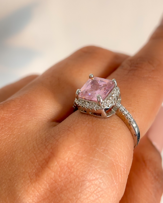 Pink Sapphire Ring | Anti-Tarnish