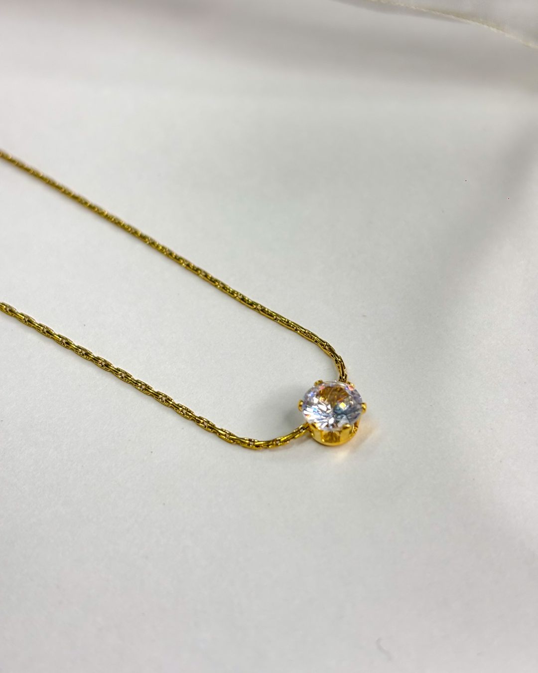 Classic Solitaire Pendant Necklace
