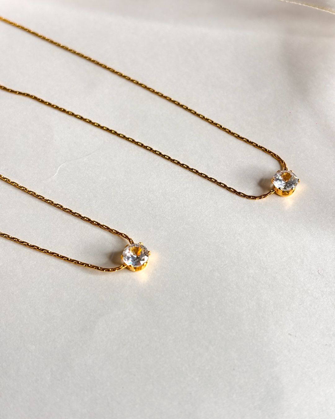 Classic Solitaire Pendant Necklace