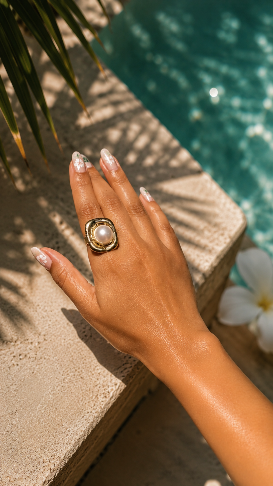 Square Pearl Ring