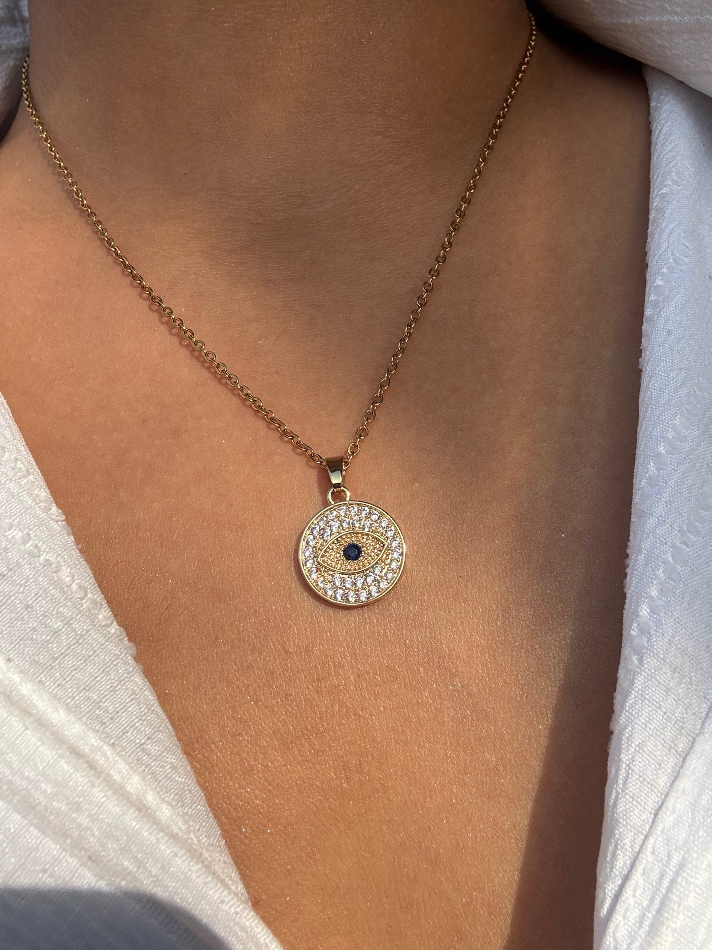 Evil Eye Necklace - 18K Gold Plated | Waterproof | Anti-Tarnish