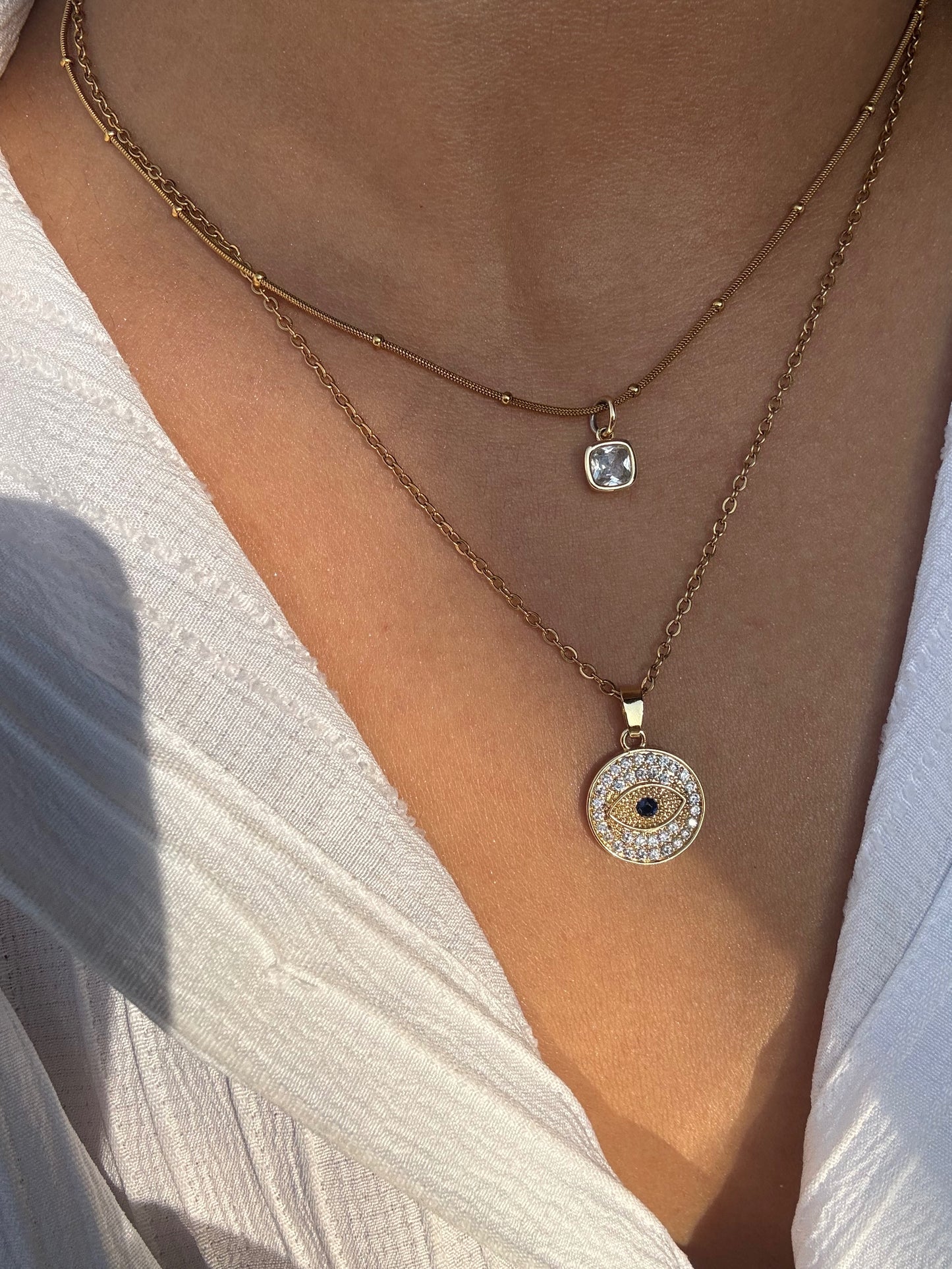 Evil Eye Necklace - 18K Gold Plated | Waterproof | Anti-Tarnish