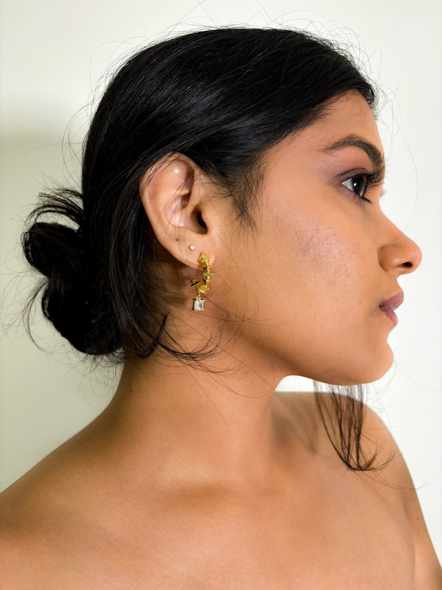 Matrix Hoops Earrings - 18K Gold Plated | Waterproof | Anti-Tarnish