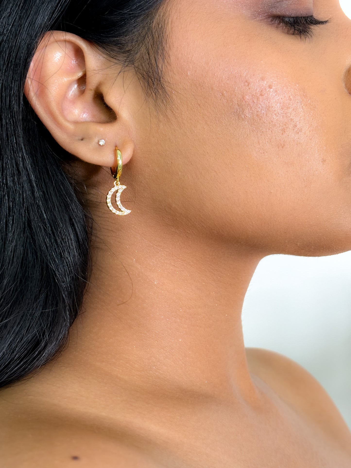 Moon Drop Earrings - 18K Gold Plated | Waterproof | Anti-Tarnish
