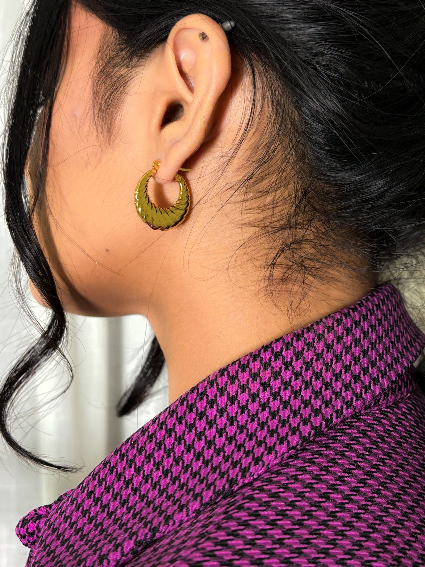 Croissant Hoops Earrings - 18K Gold Plated | Waterproof | Anti-Tarnish
