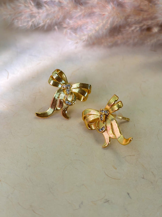 Charm Bow Earrings - 18K Gold Plated | Waterproof | Anti-Tarnish
