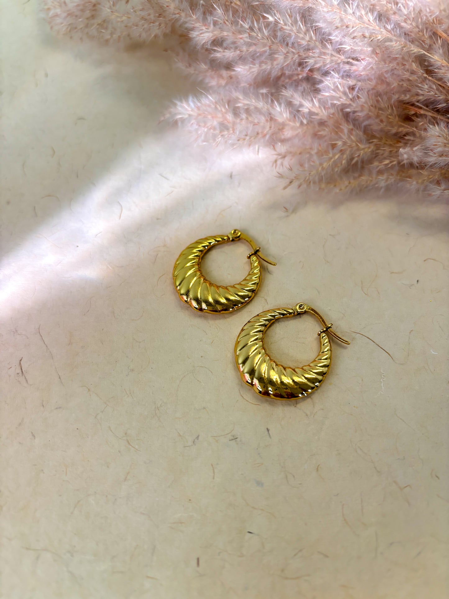 Croissant Hoops Earrings - 18K Gold Plated | Waterproof | Anti-Tarnish