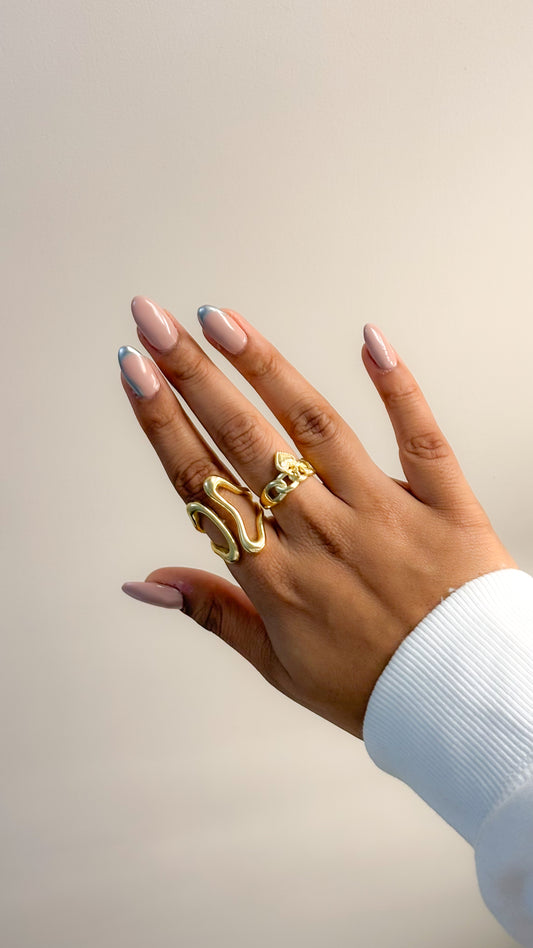 Asymmetrical Ring  -  18K Gold Plated | Waterproof | Anti-Tarnish