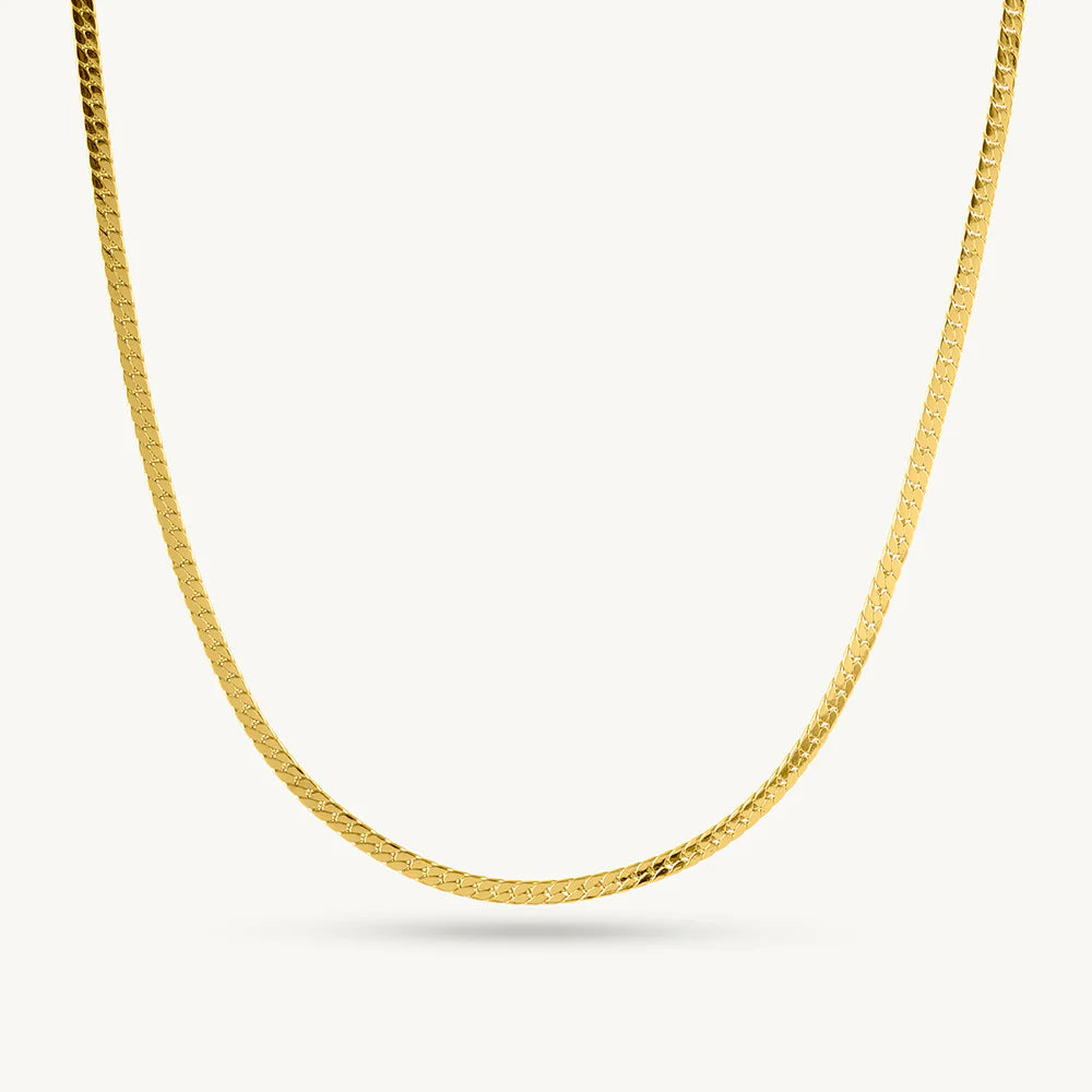 Men's Sleek Flat Chain Necklace
