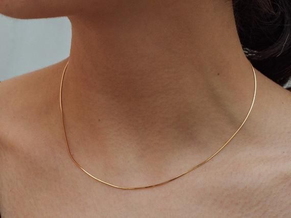 Plain Chain Necklace - 18K Gold Plated | Waterproof | Anti-Tarnish