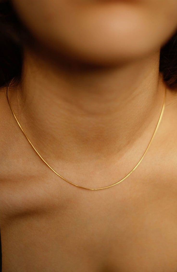 Plain Chain Necklace - 18K Gold Plated | Waterproof | Anti-Tarnish