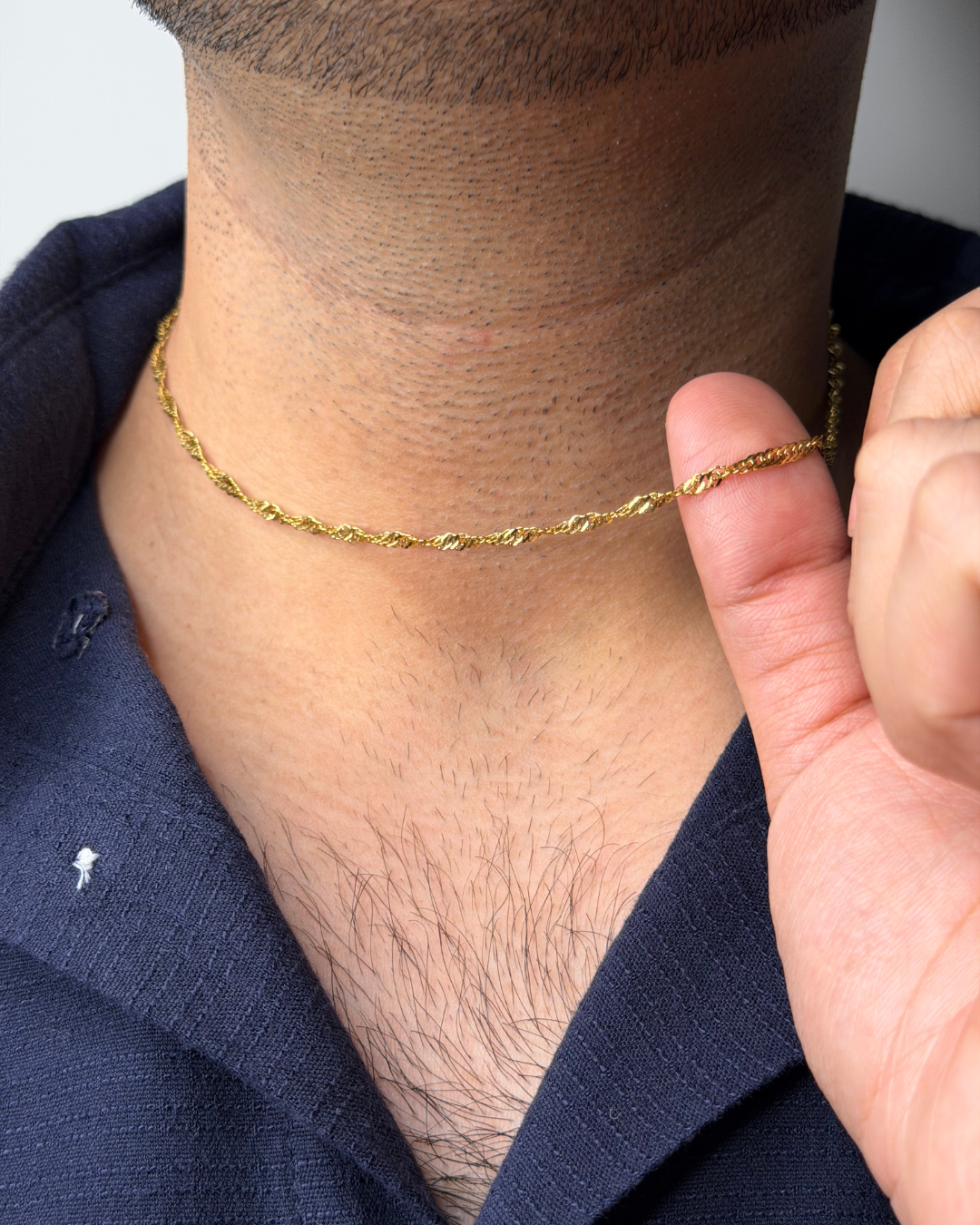 Men's Twisted  Rope Chain Necklace