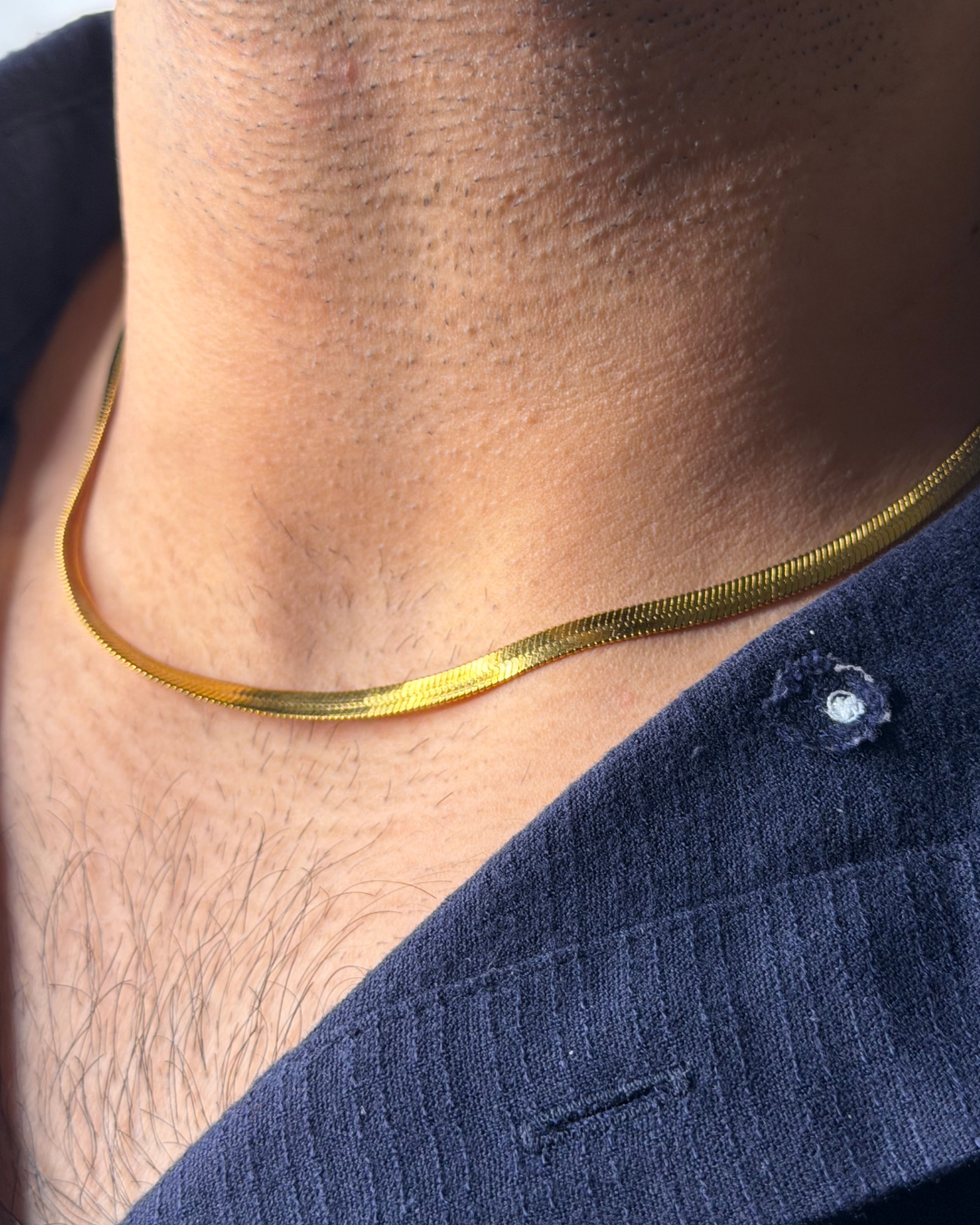 Men's Gold Snake Chain Necklace