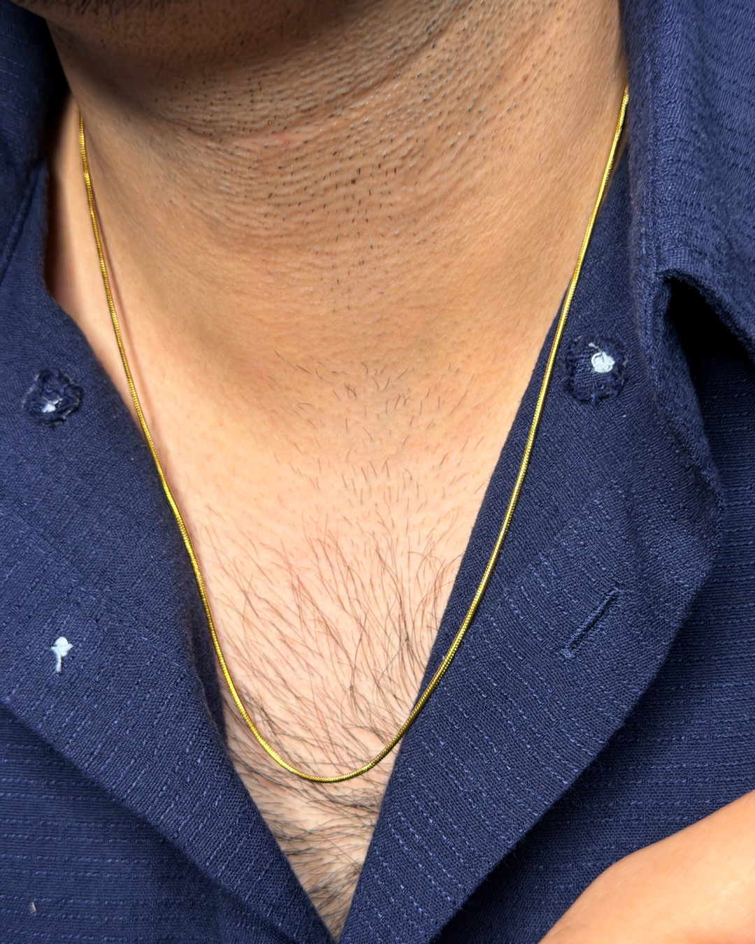 Men's Long Plain Chain Necklace