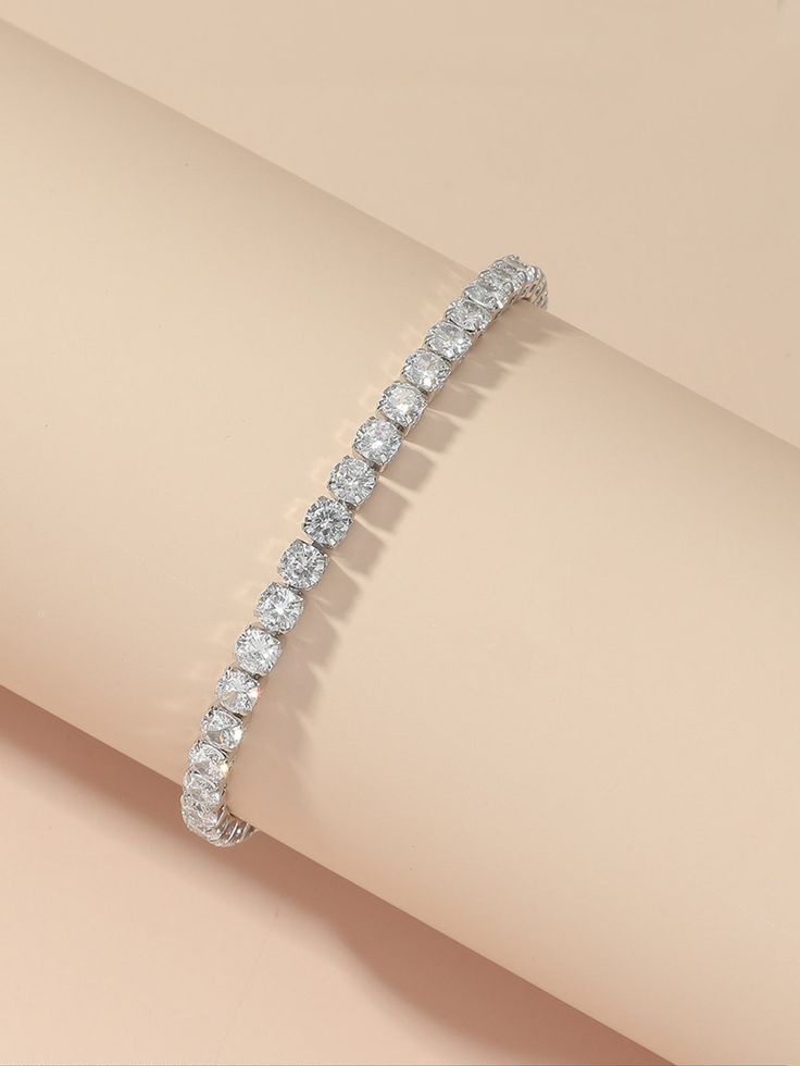Classic Tennis Bracelet -  14 KT Gold Plated Rhinestone | 4mm | Waterproof | Anti-Tarnish